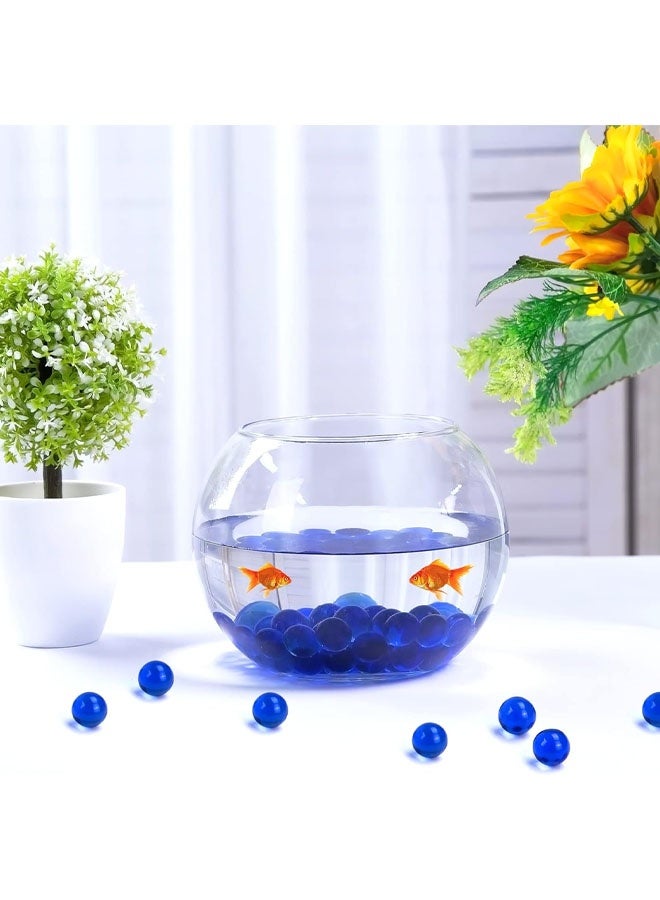 Glass Marbles, 1LB Blue Marbles Bulk, Vase Filler Decorative Glass Gems Pebbles for Aquarium Decoration Collectibles - Image 2